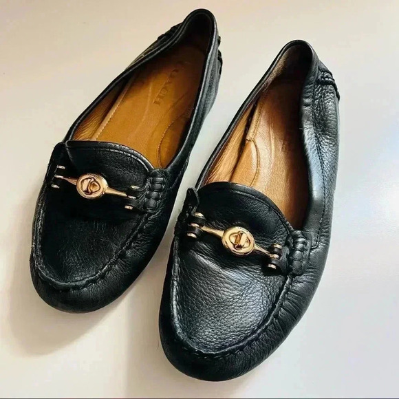 Coach Leather Arlene Turnlock Driver Moccasins - Picture 2 of 10